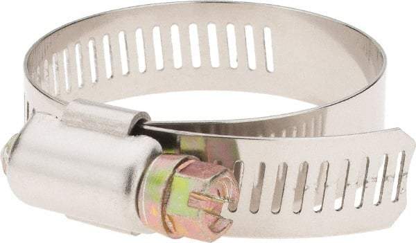 Value Collection - SAE Size 24, 1-1/16 to 2" Diam, Stainless Steel Worm Drive Clamp - 1/2" Wide - Caliber Tooling