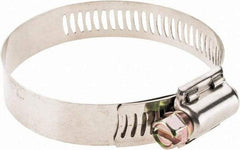 Value Collection - SAE Size 32, 1-9/16 to 2-1/2" Diam, Stainless Steel Worm Drive Clamp - 1/2" Wide - Caliber Tooling