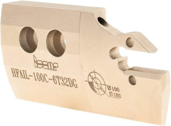 Iscar - 6mm Groove Width, 32mm Max Depth of Cut, Left Hand Cut, HFAI Indexable Grooving Blade - HFPR/L Insert Style, Series Heliface - Caliber Tooling