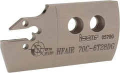 Iscar - 6mm Groove Width, 28mm Max Depth of Cut, Right Hand Cut, HFAI Indexable Grooving Blade - HFPR/L Insert Style, Series Heliface - Caliber Tooling