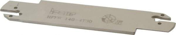 Iscar - 4mm Groove Width, 30mm Max Depth of Cut, Right Hand Cut, HFF Indexable Grooving Blade - HFPR/L 4020... Insert Style, Series Heliface - Caliber Tooling