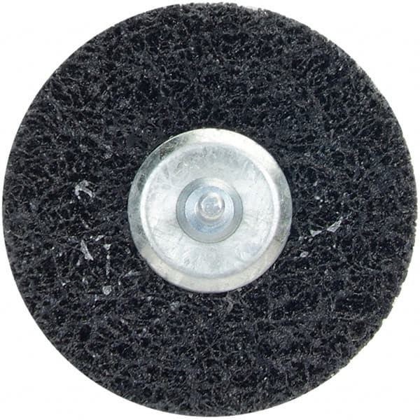 Merit Abrasives - 4" Very Coarse Grade Deburring Disc - 1/4" Shank Diam, Shank Connection - Caliber Tooling