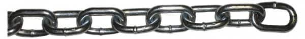 Value Collection - #1/0 Welded Straight Link Machine Chain - 465 Lb Capacity, Cut to Length, Steel, Zinc Plated Finish - Caliber Tooling