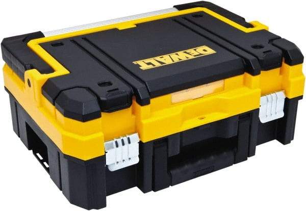 DeWALT - 8 Compartment Tool Box - 17-1/4" Wide x 6-3/8" Deep x 13" High, Structural Foam, Black/Yellow - Caliber Tooling