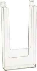 ECONOCO - 4" Wide x 13/16" Deep x 9" High, 1 Compartment, Acrylic Literature Holder - Clear, 4" Compartment Width x 13/16" Compartment Depth x 8-1/4" Compartment Height - Caliber Tooling