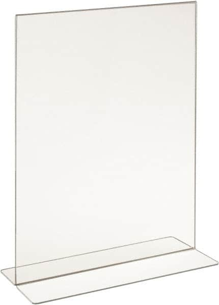 ECONOCO - 11 Inch Wide x 14 Inch High Sign Compatibility, Acrylic Round Frame Counter Top Sign Holder - Clear, 14 Inch Holder Height, Holds 1 Sign - Caliber Tooling