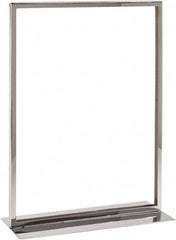 ECONOCO - 11 Inch Wide x 14 Inch High Sign Compatibility, Steel Square Frame Sign Holder - Chrome, 14 Inch Holder Height, Holds 1 Sign - Caliber Tooling