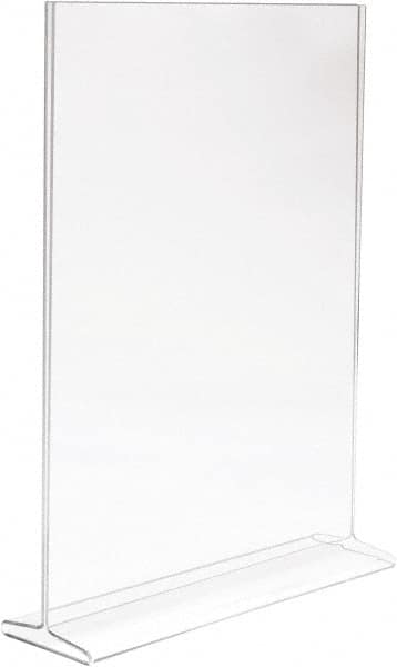 ECONOCO - 11 Inch Wide x 14 Inch High Sign Compatibility, Acrylic Round Frame Counter Top Sign Holder - Clear, 14 Inch Holder Height, Holds 1 Sign - Caliber Tooling