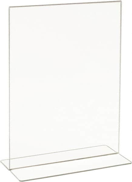 ECONOCO - 8-1/2 Inch Wide x 11 Inch High Sign Compatibility, Acrylic Round Frame Counter Top Sign Holder - Clear, 11 Inch Holder Height, Holds 1 Sign - Caliber Tooling