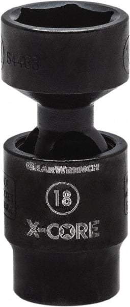 GearWrench - 3/8" Drive 16mm Standard Universal Impact Socket - 6 Points, 2-13/66" OAL - Caliber Tooling