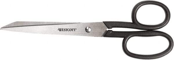 Westcott - 3-1/2" LOC, 8" OAL Stainless Steel Standard Standard - Plastic Straight Handle, For General Purpose Use - Caliber Tooling