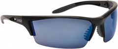 Uvex - Blue Mirror Lenses, Frameless Safety Glasses - Scratch Resistant, Adjustable Temples, Size Universal, Wrap Around - Caliber Tooling