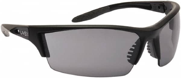 Uvex - Gray Lenses, Frameless Safety Glasses - Scratch Resistant, Adjustable Temples, Size Universal, Wrap Around - Caliber Tooling