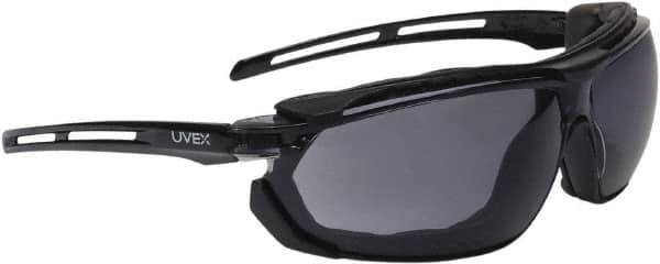 Uvex - Size Universal, Gray Anti-Fog Lens, Hybrid Safety Glasses/Goggles - Indirect Vent, Black Polycarbonate Frame - Caliber Tooling