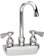 Krowne - Wall Mount, High Arc Service Sink Faucet - Two Handle, Color Coded, Blade Handle, Gooseneck Spout and Nozzle, No Drain - Caliber Tooling