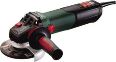 Metabo - 5" Wheel Diam, 2,000 to 7,600 RPM, Corded Angle & Disc Grinder - 5/8-11 Spindle, 120 Volts, 13.5 Amps - Caliber Tooling