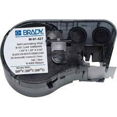 Brady - 1/2" x 1" Black Vinyl Cartridge - Caliber Tooling