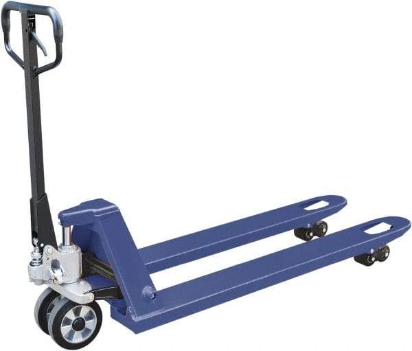 Value Collection - 5,500 Lb Capacity, 4-1/2" Lift Quick Lift Pallet Truck - 3" Min Lift Height, 48" Fork Length x 27" Fork Width, 27" Overall Width - Caliber Tooling