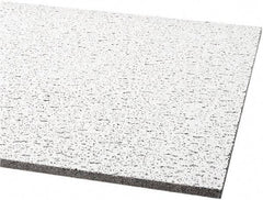 Armstrong World - 48" Long x 24" Wide, Wet-Formed Mineral Fiber Acoustic Ceiling Tile - ASTM E1264 Specification, White - Caliber Tooling