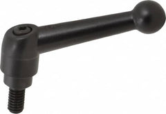 KIPP - 5/16-18, 0.71" Hub Diam, Zinc Die Cast (Steel Components) Threaded Stud Adjustable Clamping Lever - 0.59" Stud Length, 2.87" OAL, 1.79" High - Caliber Tooling