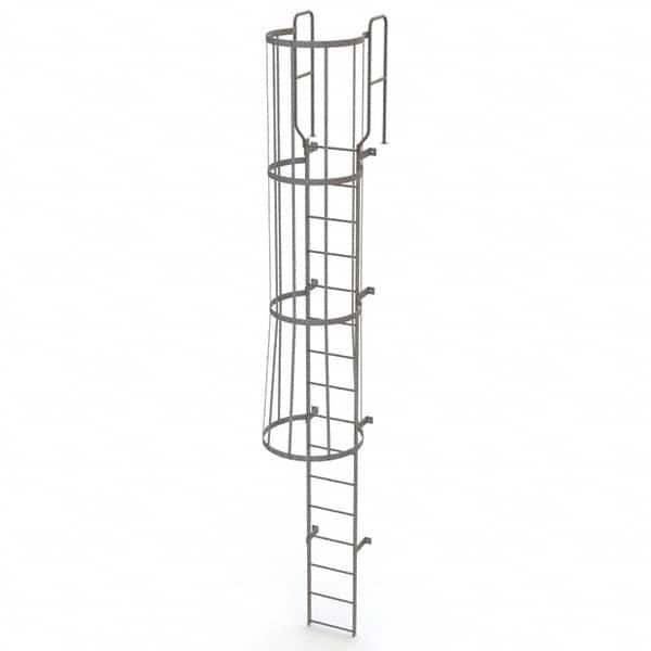 TRI-ARC - Rolling & Wall Mounted Ladders & Platforms Type: Fixed Ladder Style: Safety Cage - Caliber Tooling