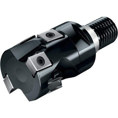 Walter - 40mm Cut Diam, 34mm Max Depth of Cut, Indexable Square Shoulder Helical End Mill - Multiple Insert Styles, T36 Modular Connection, 90° Lead Angle, Through Coolant - Caliber Tooling