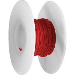 OK Industries - 28 AWG, 1 Strand, 30.4 m OAL, Copper Hook Up Wire - Red Kynar Jacket, 0.024" Diam - Caliber Tooling