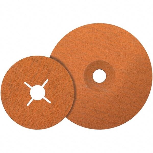 WALTER Surface Technologies - 5" Diam 7/8" Hole 80 Grit Fiber Disc - Ceramic, Series 15-X, Coolcut XX - Caliber Tooling