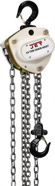 Jet - 4,400 Lb Lifting Capacity, 20' Lift Height, Hand Hoist - Made from Chain - Caliber Tooling