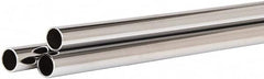 ECONOCO - 60" Max Width Round Tubing Closet Rod - 1.062" Diam, Chrome Finish - Caliber Tooling