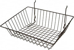 ECONOCO - 12" Deep, Rectangular Steel Peg Board/Slatwall Basket - 15" Wide x 5" High - Caliber Tooling