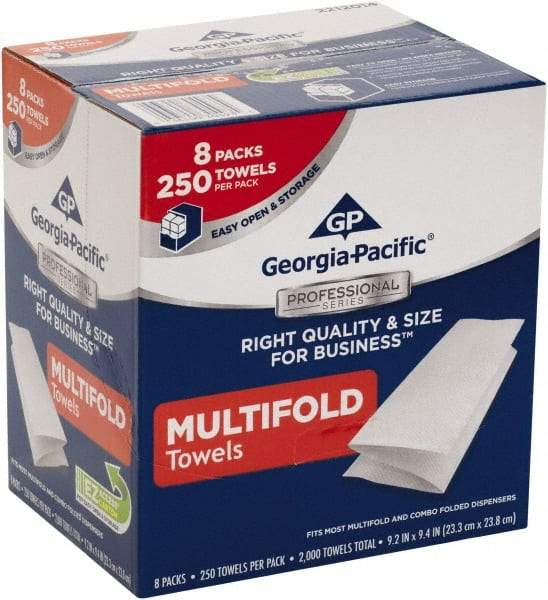 Georgia Pacific - 1 Ply White Multi-Fold Paper Towels - 9-1/4" Wide - Caliber Tooling