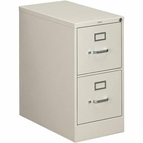 Hon - 15" Wide x 29" High x 26-1/2" Deep, 2 Drawer Vertical File - Steel, Light Gray - Caliber Tooling