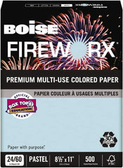 Boise - 8-1/2" x 11" Bottle Rocket Blue Colored Copy Paper - Use with Laser Printers, Copiers, Inkjet Printers - Caliber Tooling