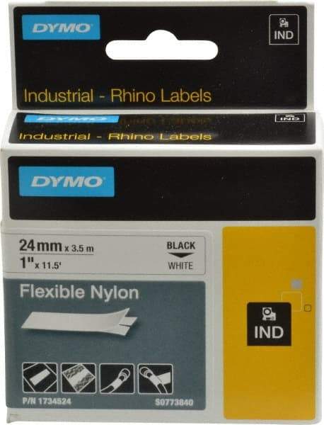 Rhino - 450,732" Long, White Flexible Nylon Self Laminating Label - For RHINO 6000 or RHINO 6500 - Caliber Tooling