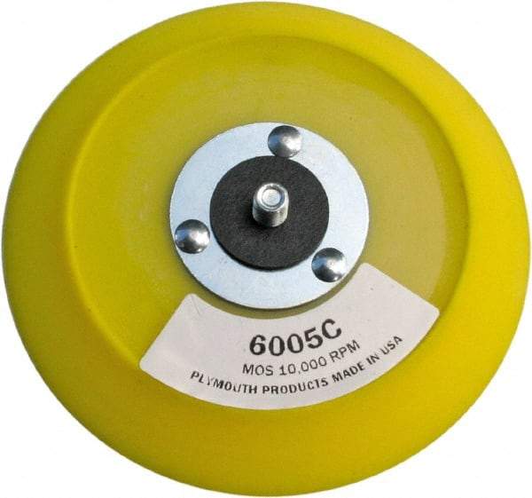 Made in USA - 6" Diam Hook & Loop Disc Backing Pad - Firm Density, 12,000 RPM - Caliber Tooling