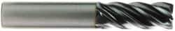 OSG - 1/4", 5 Flute, Single End, Solid Carbide, 0.03" Corner Radius End Mill - 2" OAL, 35° Helix, Right Hand Flute, 3/8" LOC, Right Hand Cut - Caliber Tooling