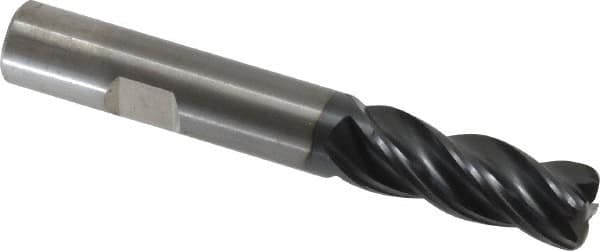 OSG - 1/2" Diam 4 Flute Solid Carbide 0.09" Corner Radius End Mill - Caliber Tooling