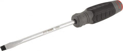 Slotted Screwdriver: 5/16″ Width, 10-1/2″ OAL, 6″ Blade Length 152mm Blade Length, Round Shank, Ergonomic Handle