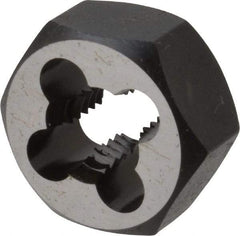 Cle-Line - M10x1.50 Thread, 7/8" Hex, Right Hand Thread, Hex Rethreading Die - Carbon Steel, Series 0650M - Exact Industrial Supply