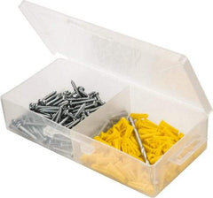 Value Collection - 300 Piece, #6 to 8 Screw, Plastic & Steel Slotted/Phillips Drive Anchor Assortment - Zinc Plated, 3/4" Long - Caliber Tooling