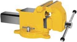 Yost Vises - 4" Jaw Width x 4" Jaw Opening Capacity, 2-1/4" Throat Depth, Bench & Pipe Combination Vise - 1/4 to 1-1/2" Pipe Capacity, Swivel Base, Bolt Down Attachment, Steel - Caliber Tooling