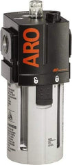 ARO/Ingersoll-Rand - 3/8" NPT, 150 Max psi Standard Modular Lubricator - Polycarbonate Bowl, Aluminum Body, 85 CFM, 125°F Max Temp, 2.76 Long x 2.87" Wide x 7.087" High - Caliber Tooling