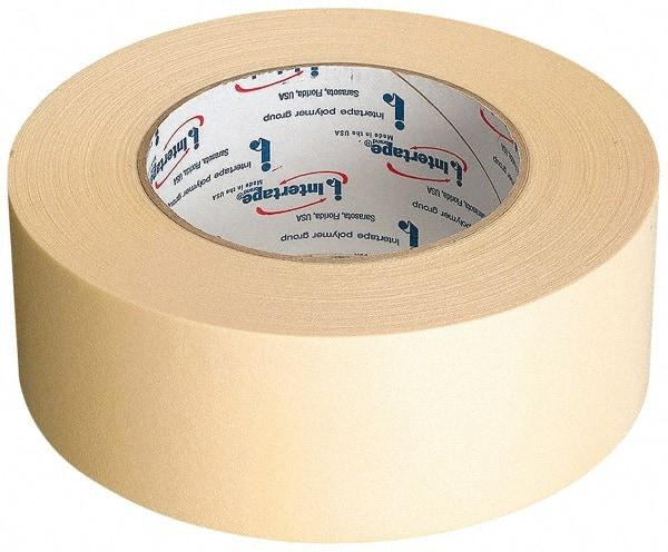 Intertape - 3" Wide x 60 Yd Long Tan Paper Masking Tape - Series 513, 5 mil Thick, 19 In/Lb Tensile Strength - Caliber Tooling