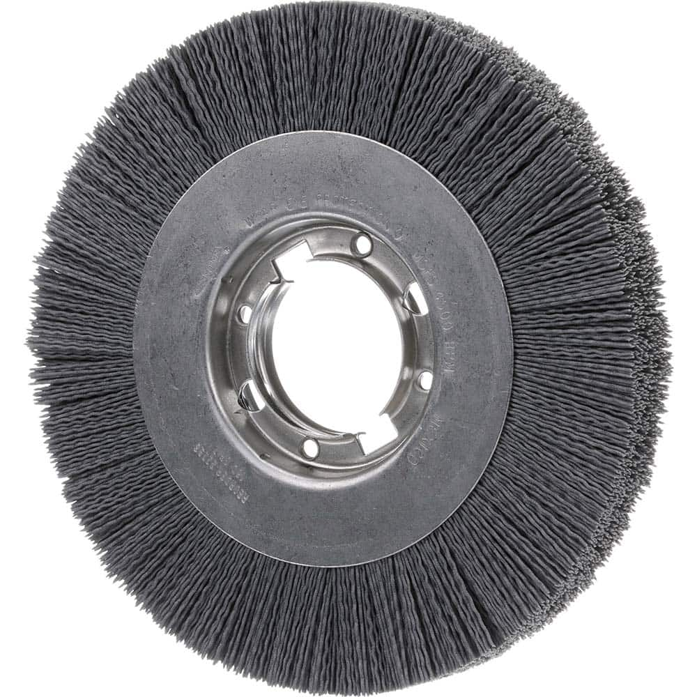 Osborn - Wheel Brushes; Outside Diameter (Inch): 4 ; Wire Type: Crimped ; Fill Material: Silicon Carbide ; Face Width (Inch): 5/8 ; Trim Length (Inch): 3/4 ; Filament Wire Diameter Range: 0.0300 & Above - Exact Industrial Supply