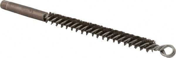 Osborn - 1/2" Diam Helical Steel Tube Brush - Double Spiral, 0.01" Filament Diam, 4-1/2" Brush Length - Caliber Tooling