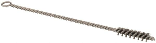 Osborn - 3/8" Diam Helical Stainless Steel Tube Brush - Single Spiral, 0.006" Filament Diam, 1-1/2" Brush Length, 8" OAL, 0.168" Diam Shank - Caliber Tooling