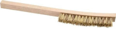 Osborn - 2 Rows x 16 Columns Palmyra/Tampico Plater's Brush - 6" Brush Length, 12" OAL, 1" Trim Length, Wood Curved Handle - Caliber Tooling