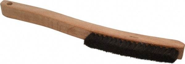 Osborn - 4 Rows x 18 Columns Hair Plater's Brush - 6" Brush Length, 13-1/4" OAL, 3/4" Trim Length, Wood Curved Handle - Caliber Tooling