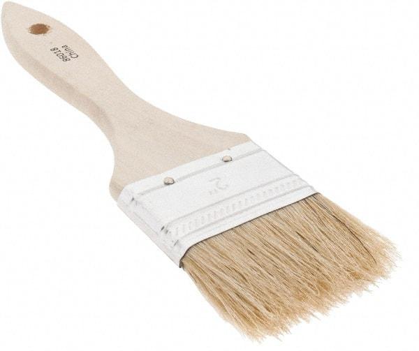 Osborn - 2" Flat Hog Chip Brush - 1-1/2" Bristle Length, 5" Wood Dowel Handle - Caliber Tooling